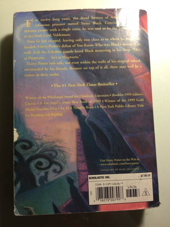 Harry Potter And The Prisoner Of Azkaban - J.K. Rowling (Scholastic - Paperback) book collectible [Barcode 9780439136365] - Main Image 2
