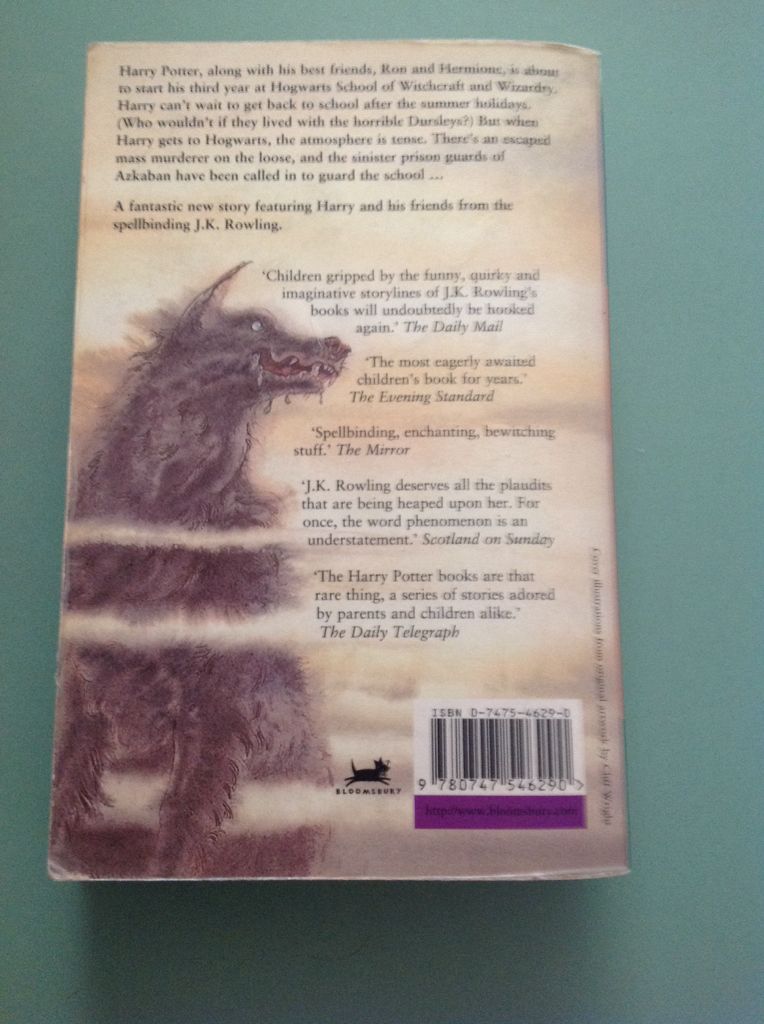 Harry Potter And The Prisoner of Azkaban - J. K. Rowling (- Paperback) book collectible [Barcode 9780747546290] - Main Image 2