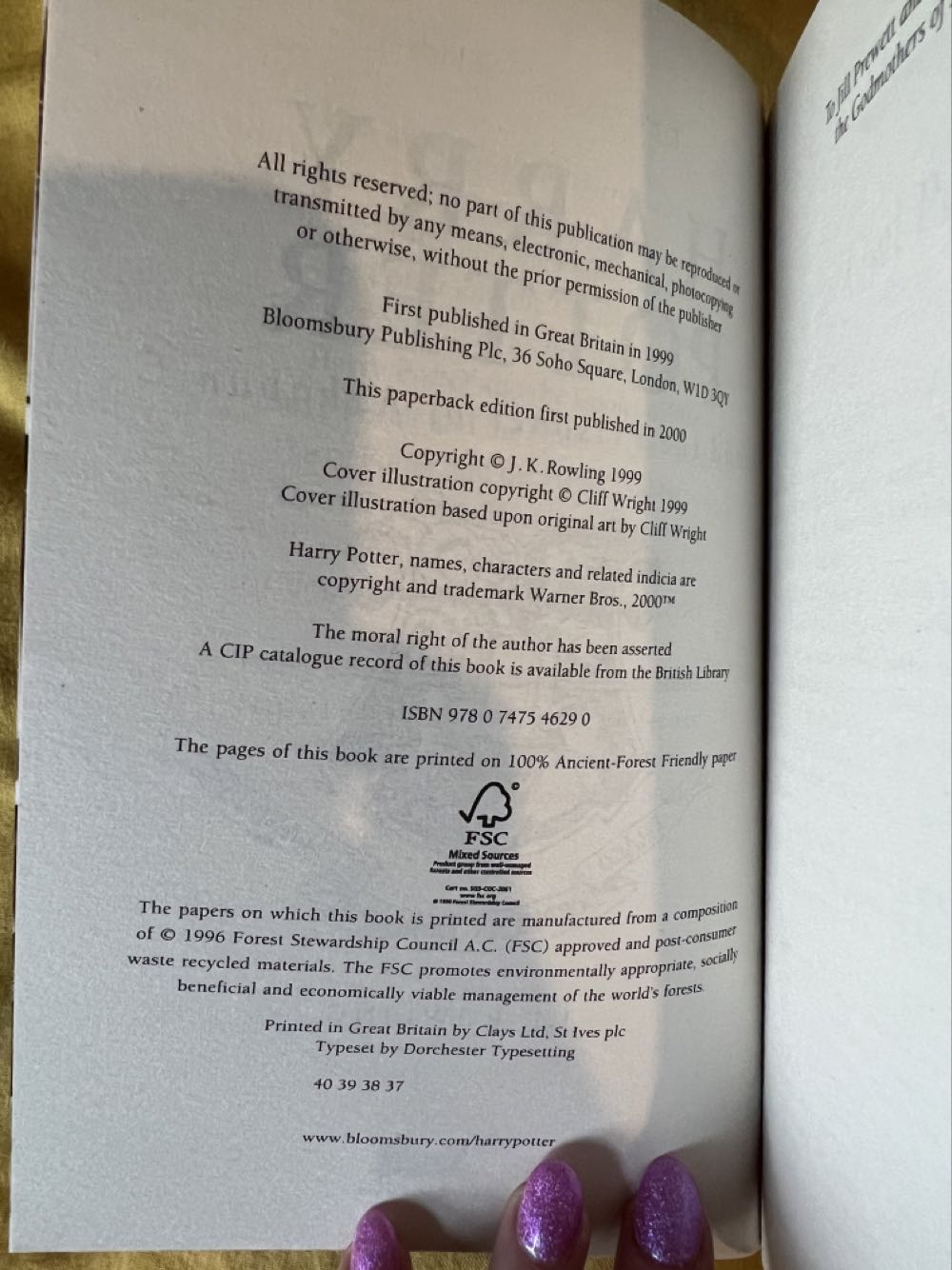 Harry Potter And The Prisoner of Azkaban - J. K. Rowling (- Paperback) book collectible [Barcode 9780747546290] - Main Image 3