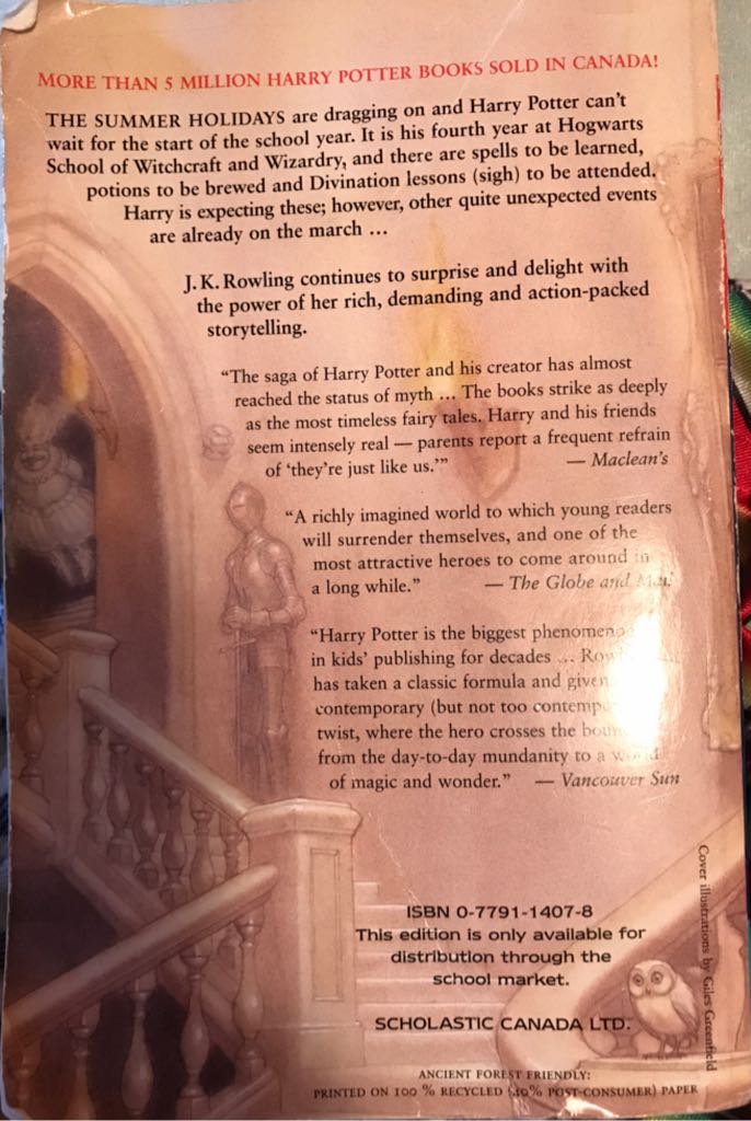 Harry Potter and the Goblet of Fire - J. K. Rowling (Scholastic - Paperback) book collectible [Barcode 9780779114078] - Main Image 2