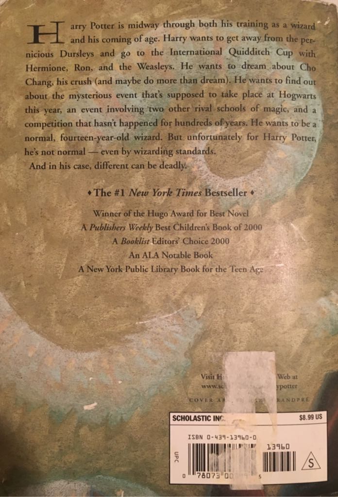 Harry Potter And The Goblet Of Fire - J. K. Rowling (Scholastic Inc - Paperback) book collectible - Main Image 2