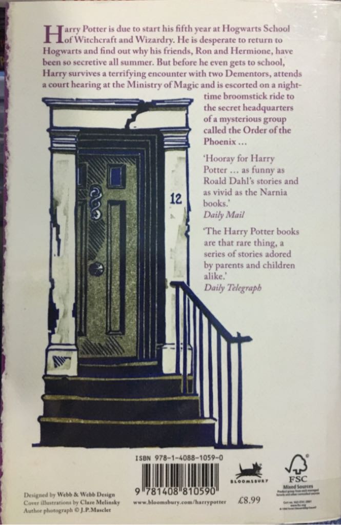 Harry Potter and the Order of the Phoenix - J. K. Rowling (Bloomsbury - Paperback) book collectible [Barcode 9781408810590] - Main Image 2