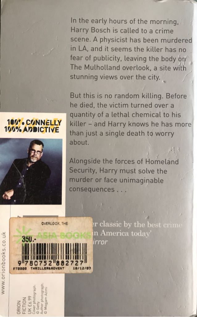The Overlook - Michael Connelly (Orion Books - Paperback) book collectible [Barcode 9780752882727] - Main Image 2