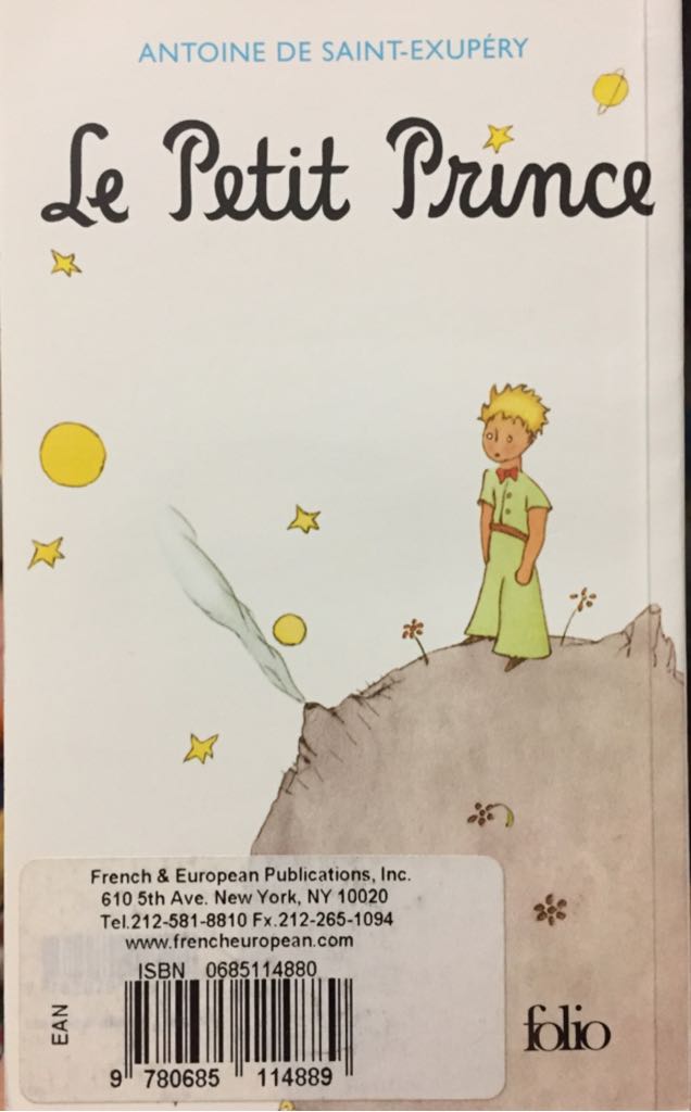 Le Petit Prince  (Schoenhof Foreign Books) book collectible [Barcode 9780685114889] - Main Image 2