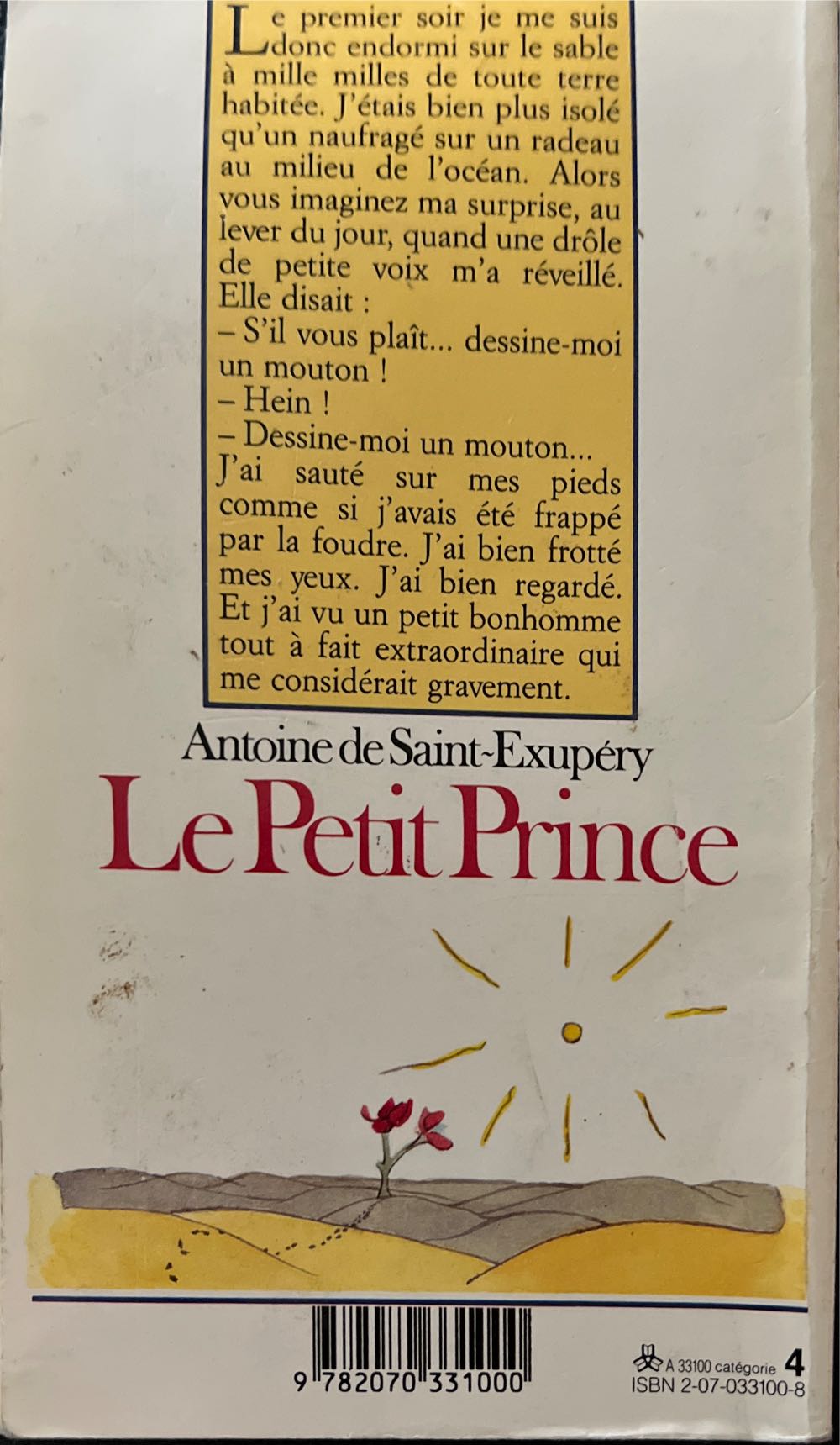 Le Petit Prince - Antoine de Saint-Exupéry (Folio - Paperback) book collectible [Barcode 9782070331000] - Main Image 2