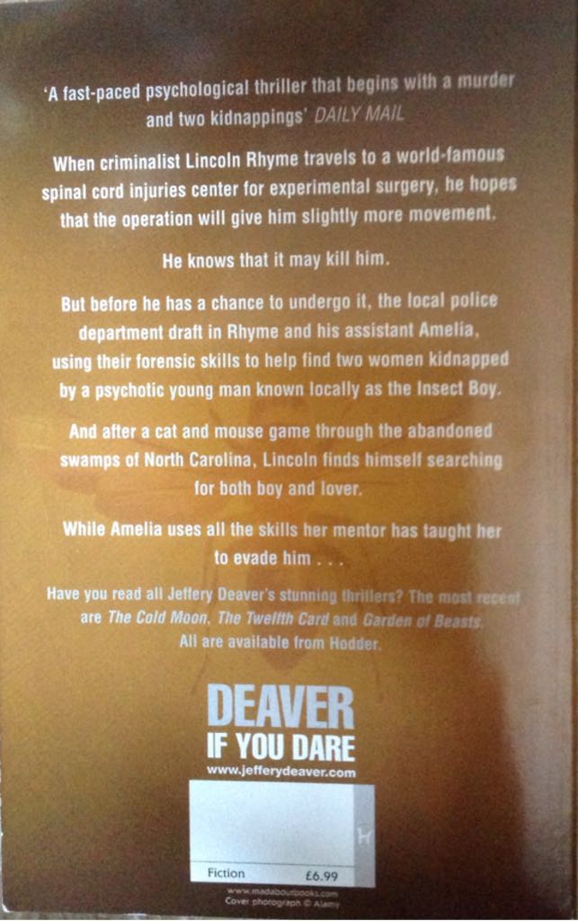 The Empty Chair  - Jeffery Deaver book collectible - Main Image 2