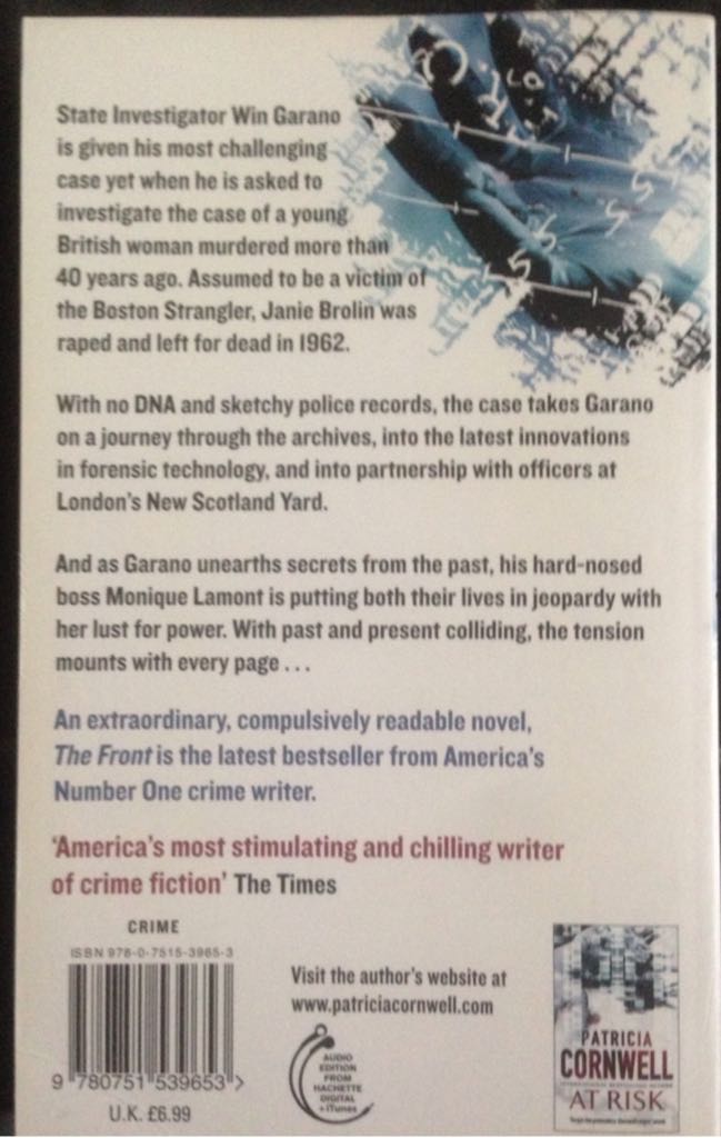 The Front - Patricia Cornwell (Sphere - Paperback) book collectible [Barcode 9780751539653] - Main Image 2
