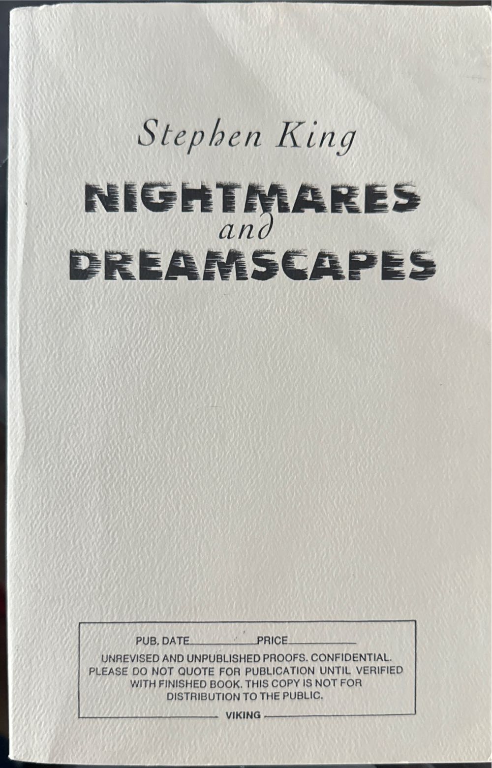 Nightmares And Dreamscapes - Stephen King (Hodder - Paperback) book collectible [Barcode 9781848940741] - Main Image 2