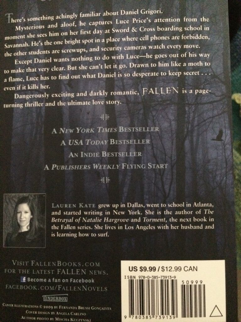 Fallen - Lauren Kate (Delacorte Press - Paperback) book collectible [Barcode 9780385739139] - Main Image 2