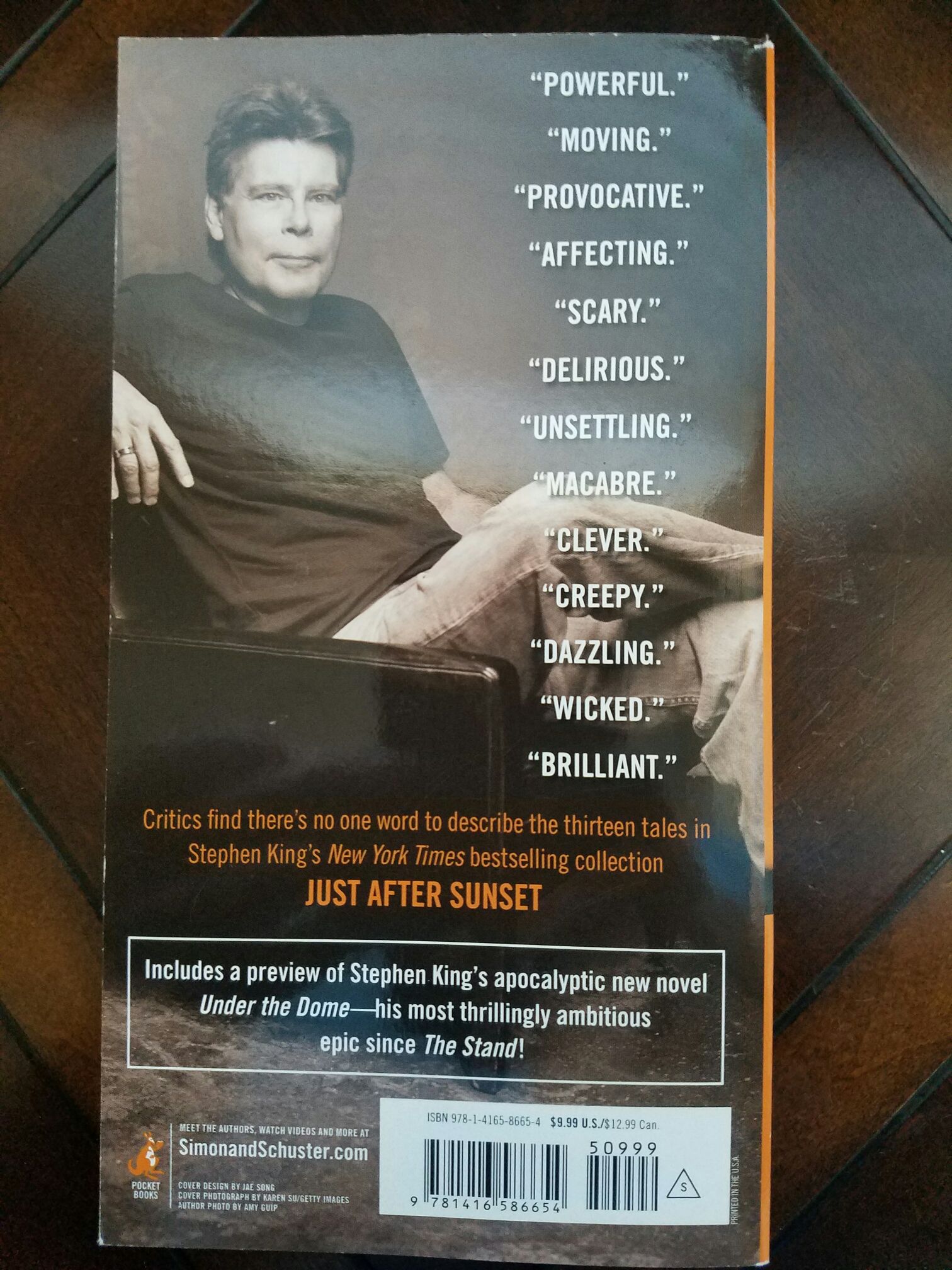 Just After Sunset - Stephen King (Pocket Books - Paperback) book collectible [Barcode 9781416586654] - Main Image 2