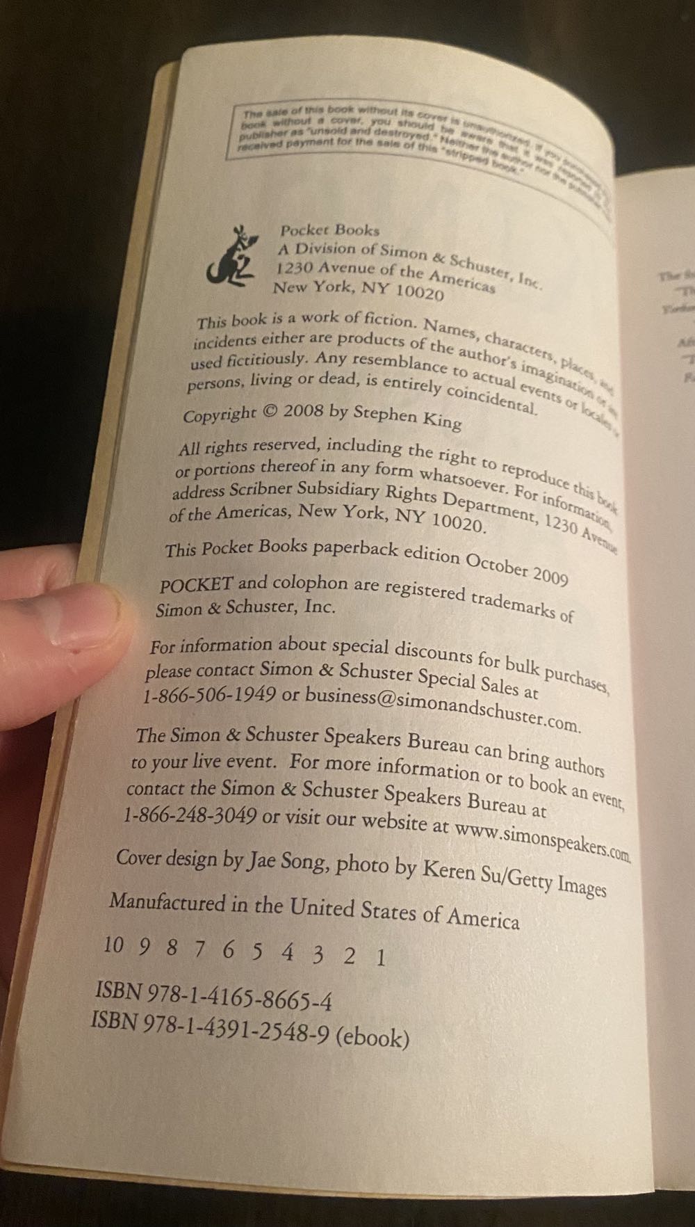 Just After Sunset - Stephen King (Pocket Books - Paperback) book collectible [Barcode 9781416586654] - Main Image 4