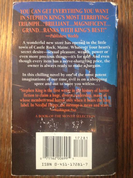 Needful Things - Stephen King (Signet - Paperback) book collectible [Barcode 9780451172815] - Main Image 2
