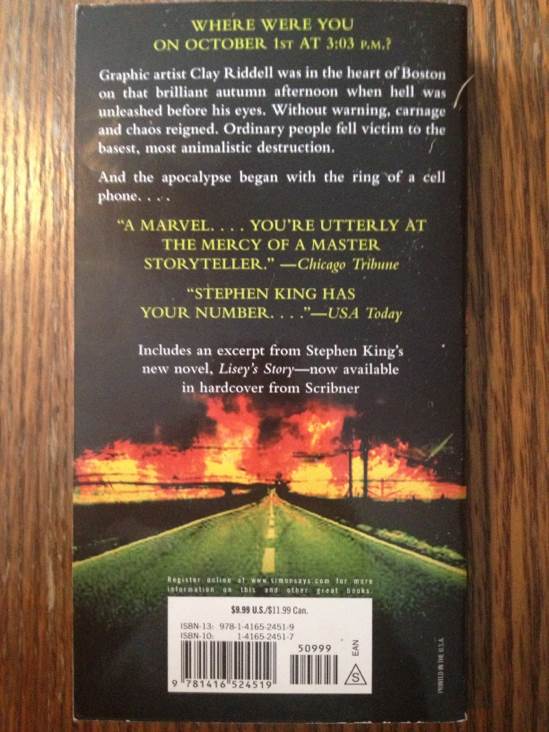 Cell - Stephen King (- Paperback) book collectible [Barcode 9781416524519] - Main Image 2