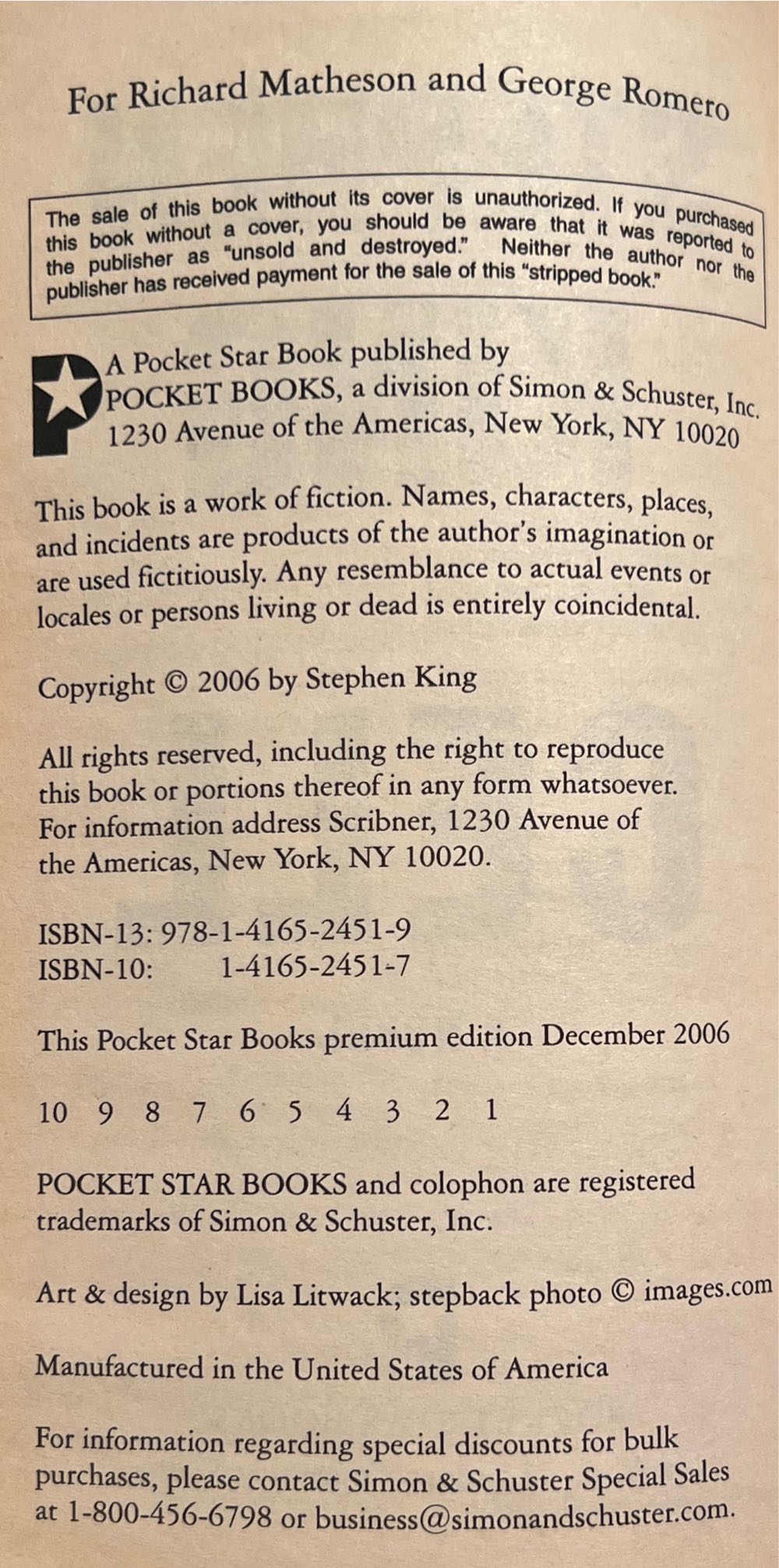 Cell - Stephen King (- Paperback) book collectible [Barcode 9781416524519] - Main Image 4
