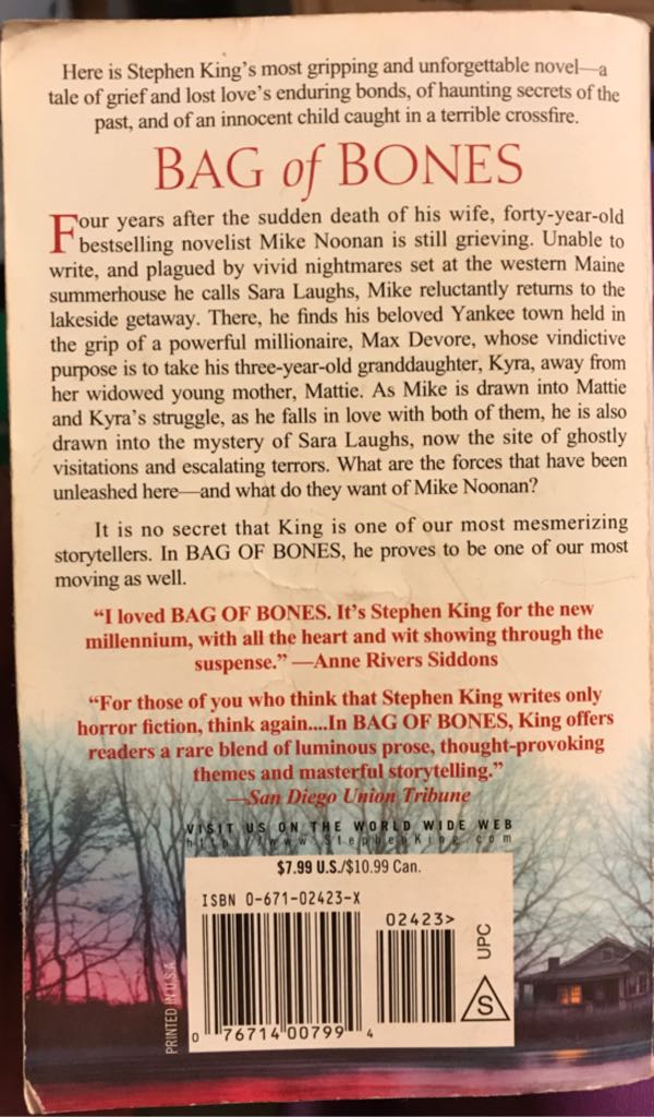Bag Of Bones - Stephen King book collectible - Main Image 2