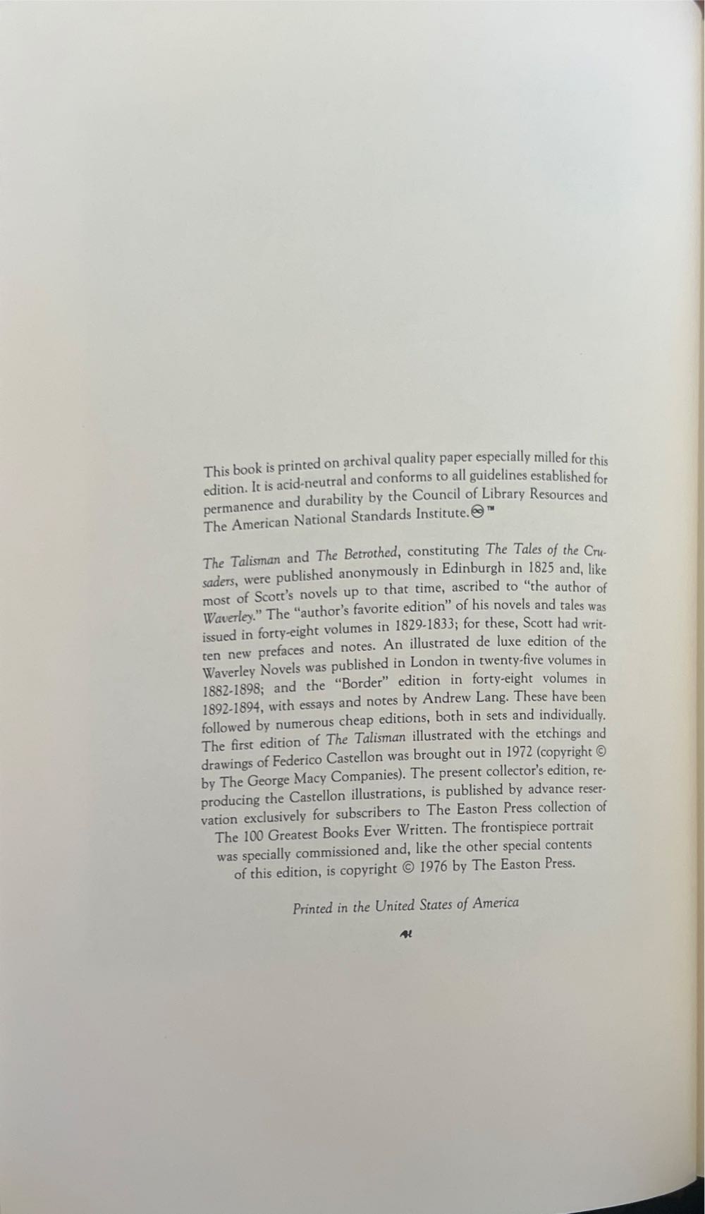 The Talisman - Sir Walter Scott (The Easton Press - Calf-Binding) book collectible - Main Image 3