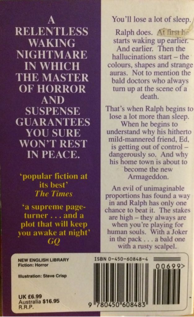 Insomnia - Stephen King (BCA - Paperback) book collectible [Barcode 9780450608483] - Main Image 2