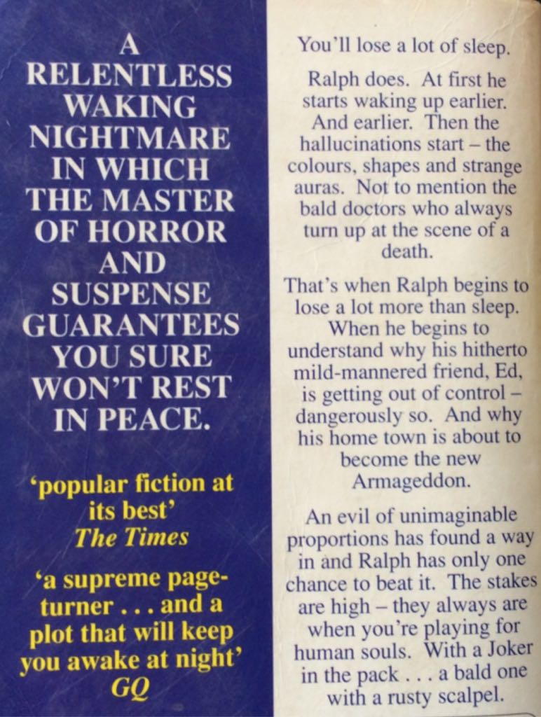 Insomnia - Stephen King (Signet - Paperback) book collectible [Barcode 9780451184962] - Main Image 2