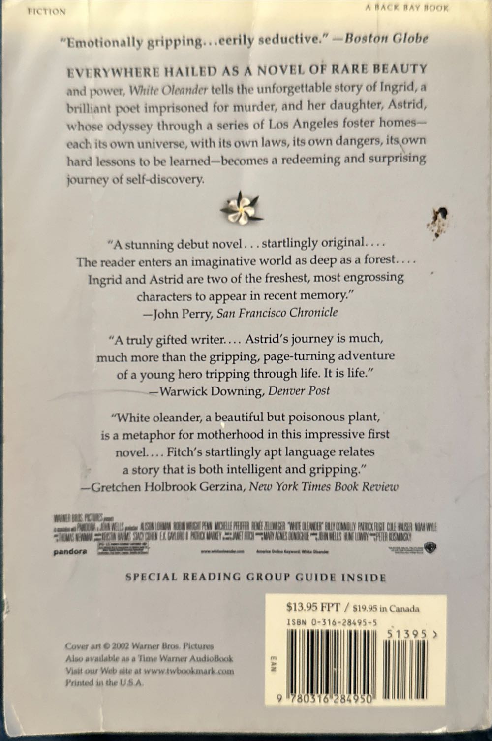 White Oleander - Janet Fitch (Back Bay - Trade Paperback) book collectible [Barcode 9780316284950] - Main Image 4