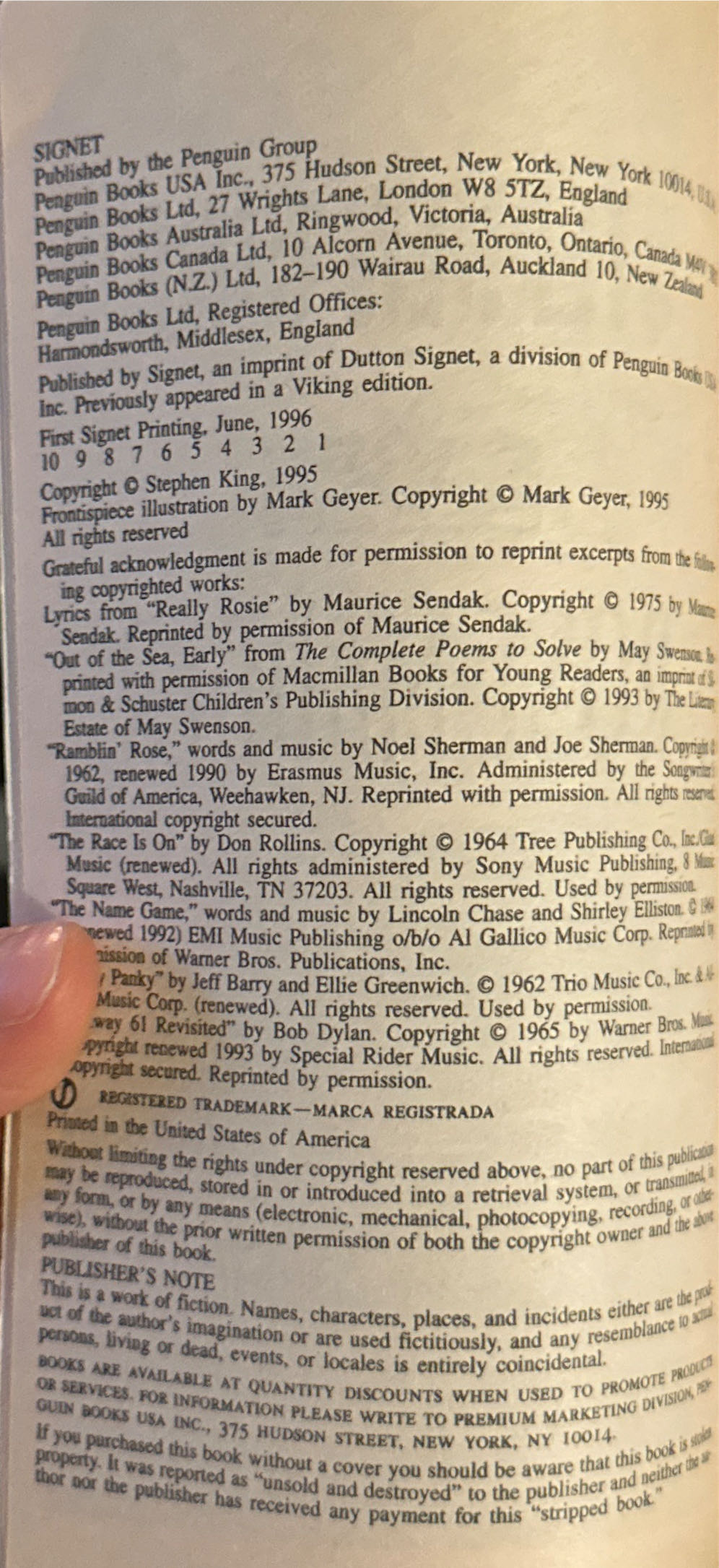 Rose Madder - Stephen King (- Paperback) book collectible [Barcode 9780451186362] - Main Image 3