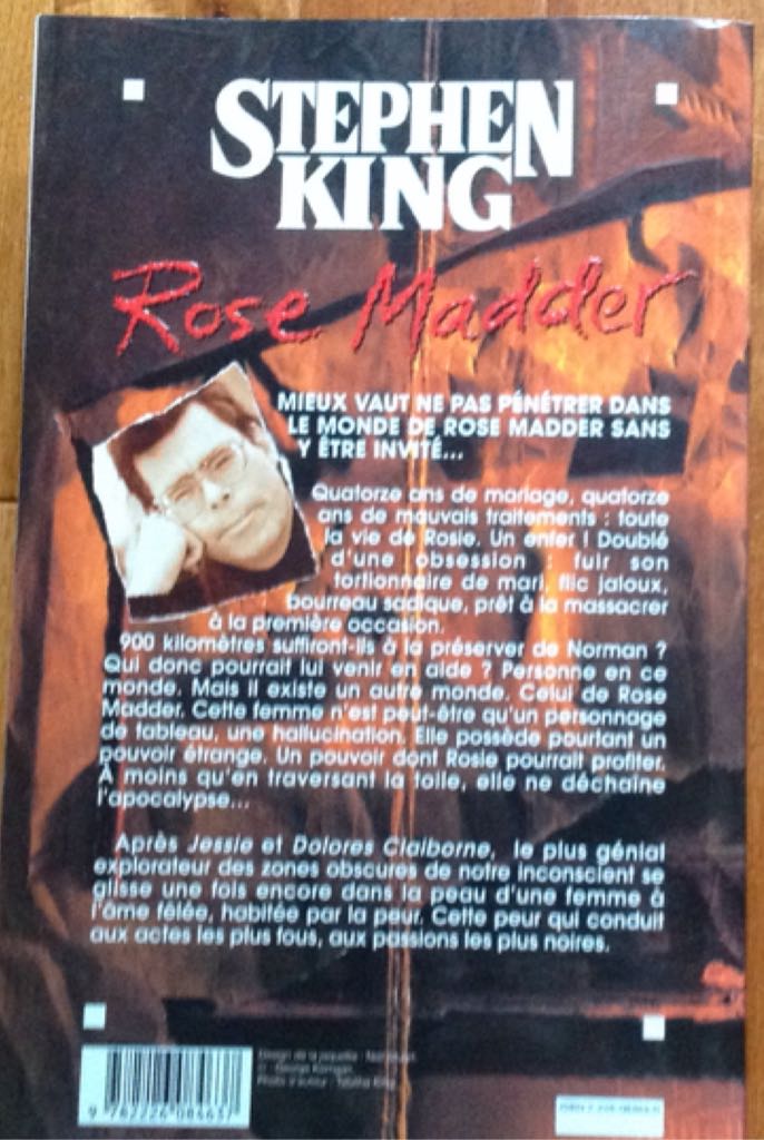 Rose Madder - King, Stephen (Albin Michel - Hardcover) book collectible [Barcode 9782226084637] - Main Image 2