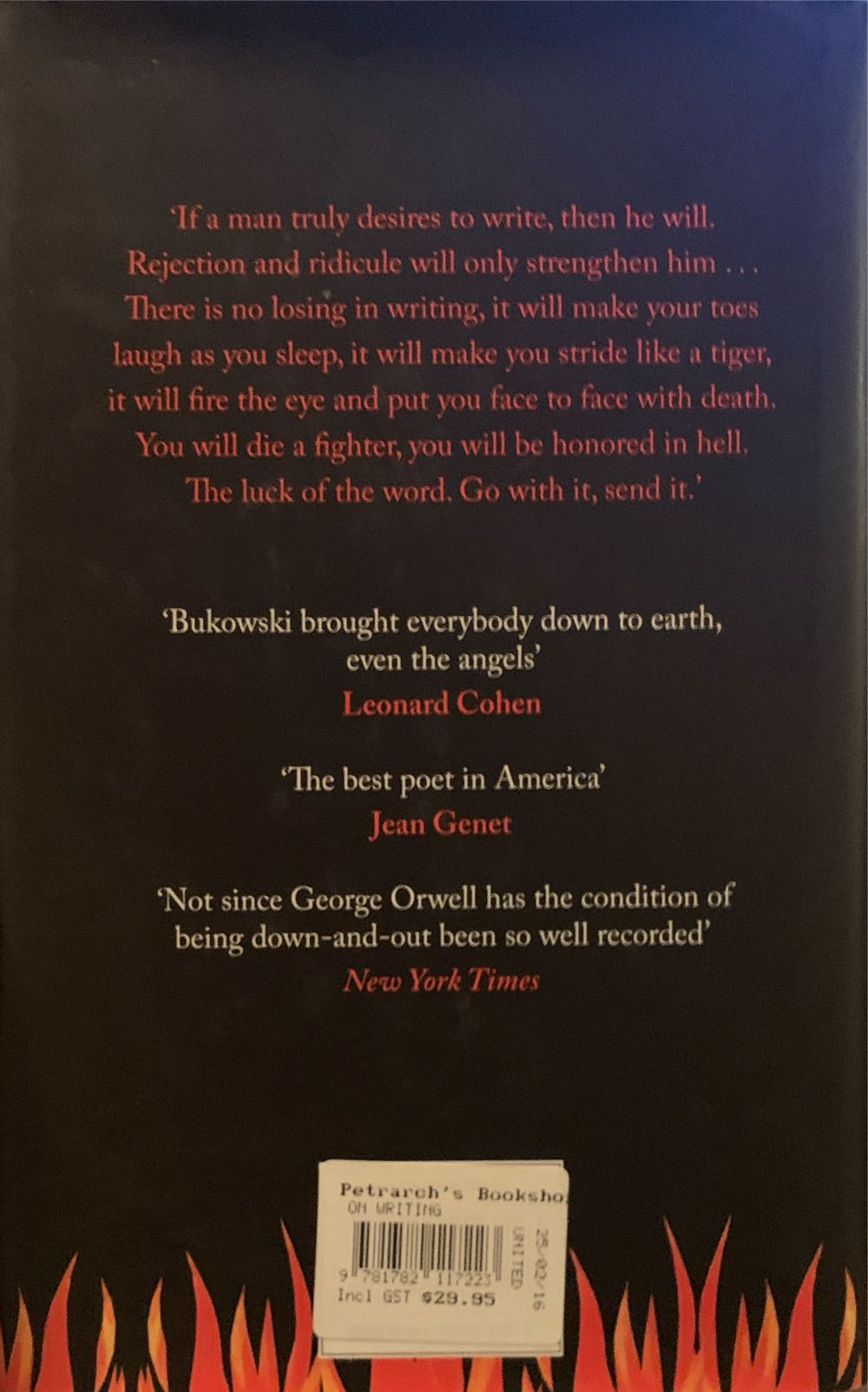 On Writing - Charles Bukowski (Canongate - Hardcover) book collectible [Barcode 9781782117223] - Main Image 2