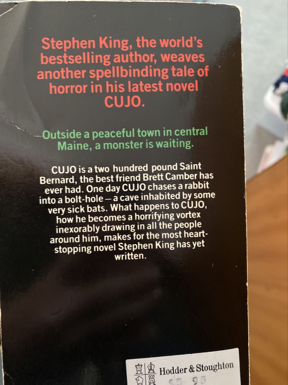 Cujo - Stephen King (Hodder - Paperback) book collectible [Barcode 0451145070] - Main Image 2
