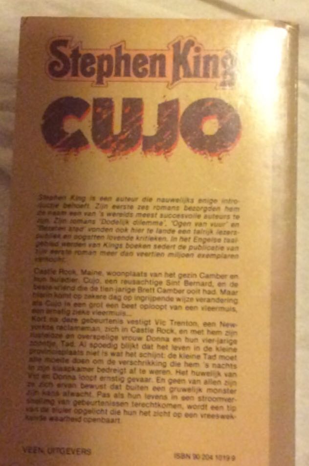 Cujo - Stephen King book collectible [Barcode 9789020410198] - Main Image 2