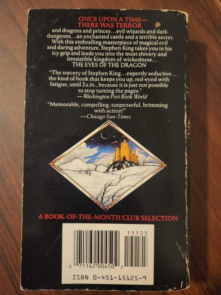 The Eyes Of The Dragon - Stephen King (Signet - Paperback) book collectible [Barcode 9780451151254] - Main Image 3