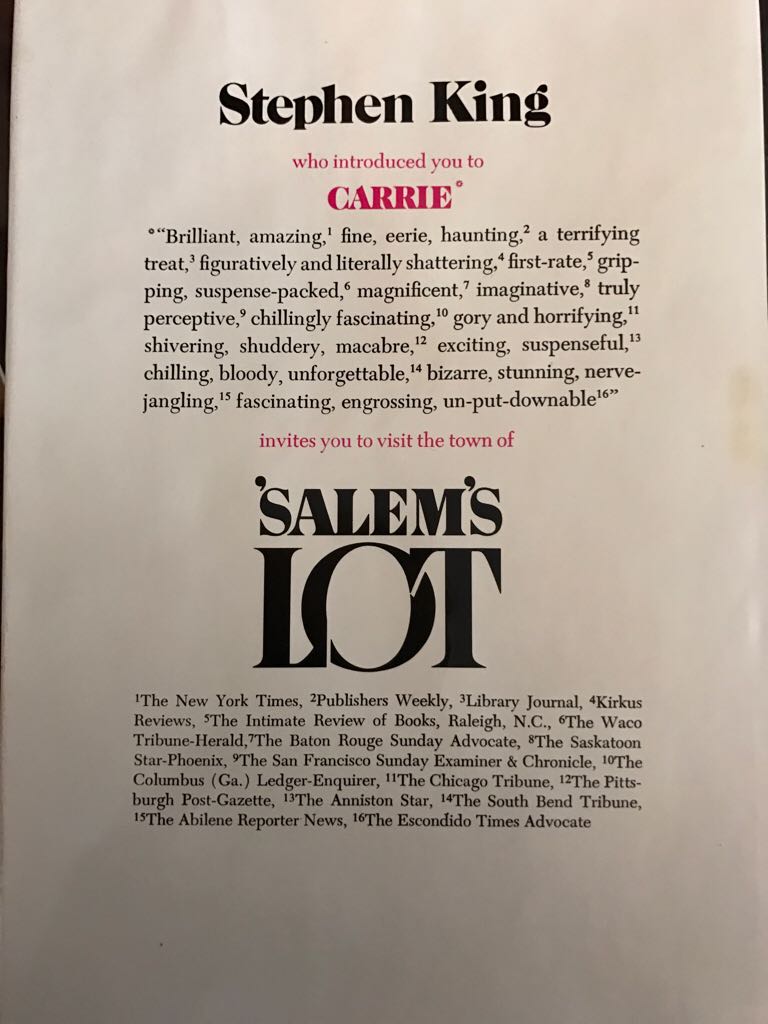 Salems Lot  - Stephen King (A Doubleday Book - Hardcover) book collectible - Main Image 2