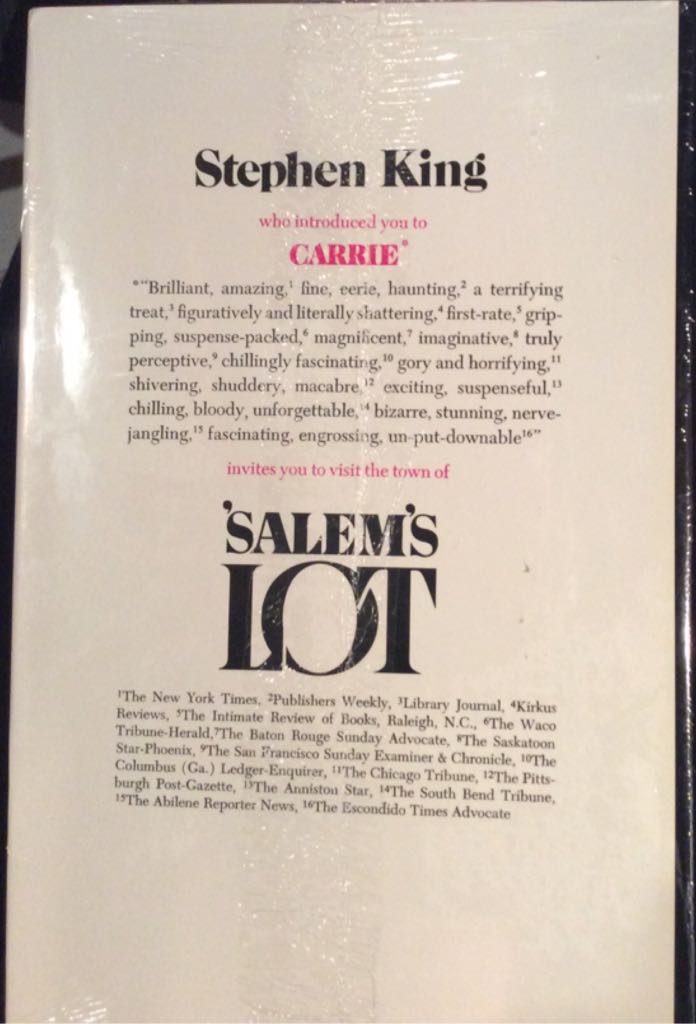 Salems Lot  - Stephen King book collectible - Main Image 2