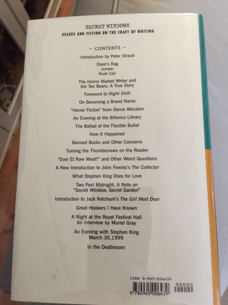 Secret Windows - Stephen King (Book-Of-The-Month Club - Hardcover) book collectible [Barcode 9780965006439] - Main Image 2