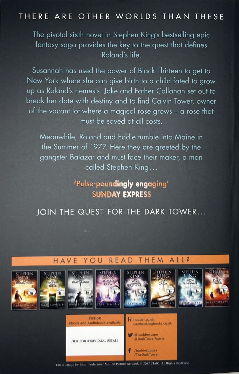 Dark Tower Vl: Song of Susannah - Stephen King (Hodder & Stoughton - Paperback) book collectible [Barcode 9781444723496] - Main Image 2