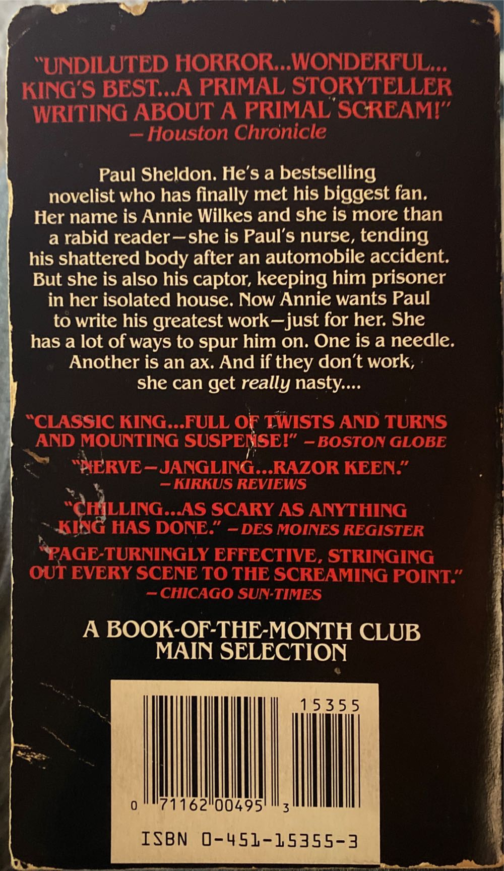 Misery - Stephen King (Signet - Paperback) book collectible [Barcode 9780451153555] - Main Image 3