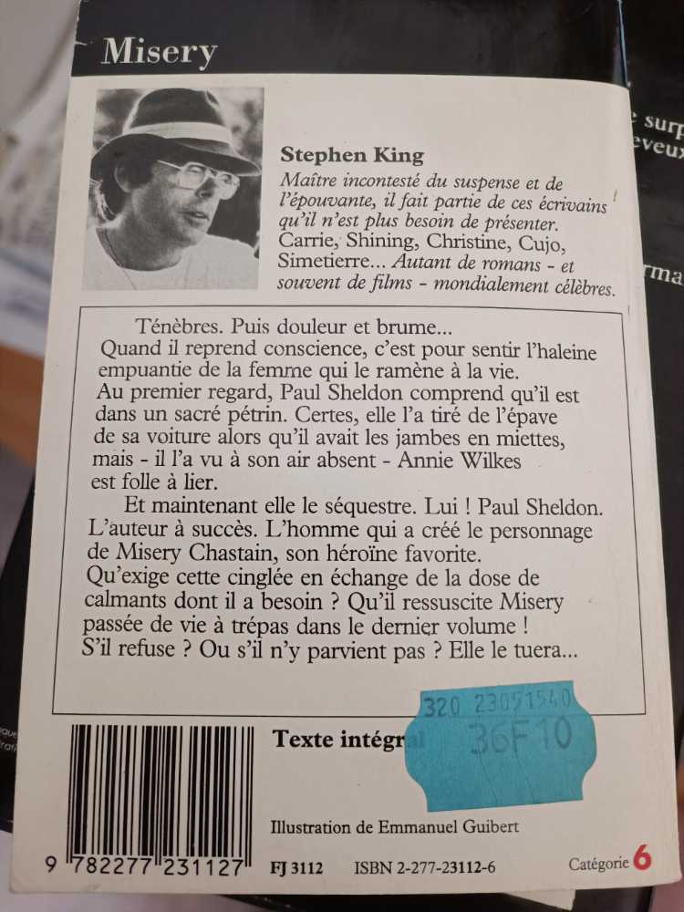Misery - King, Stephen book collectible [Barcode 9782277231127] - Main Image 2