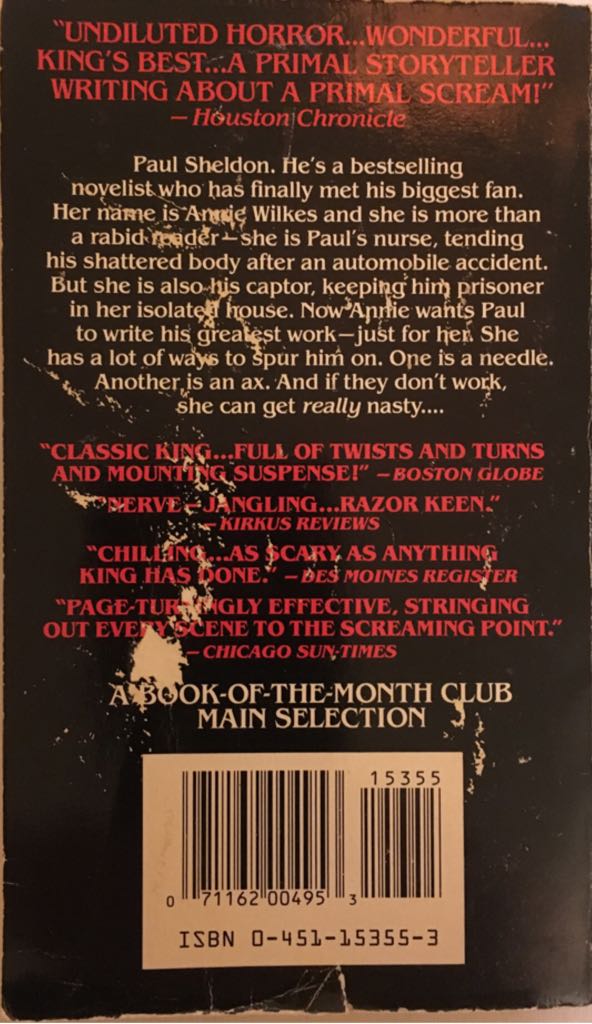 Misery - King, Stephen (Paperback) book collectible - Main Image 2