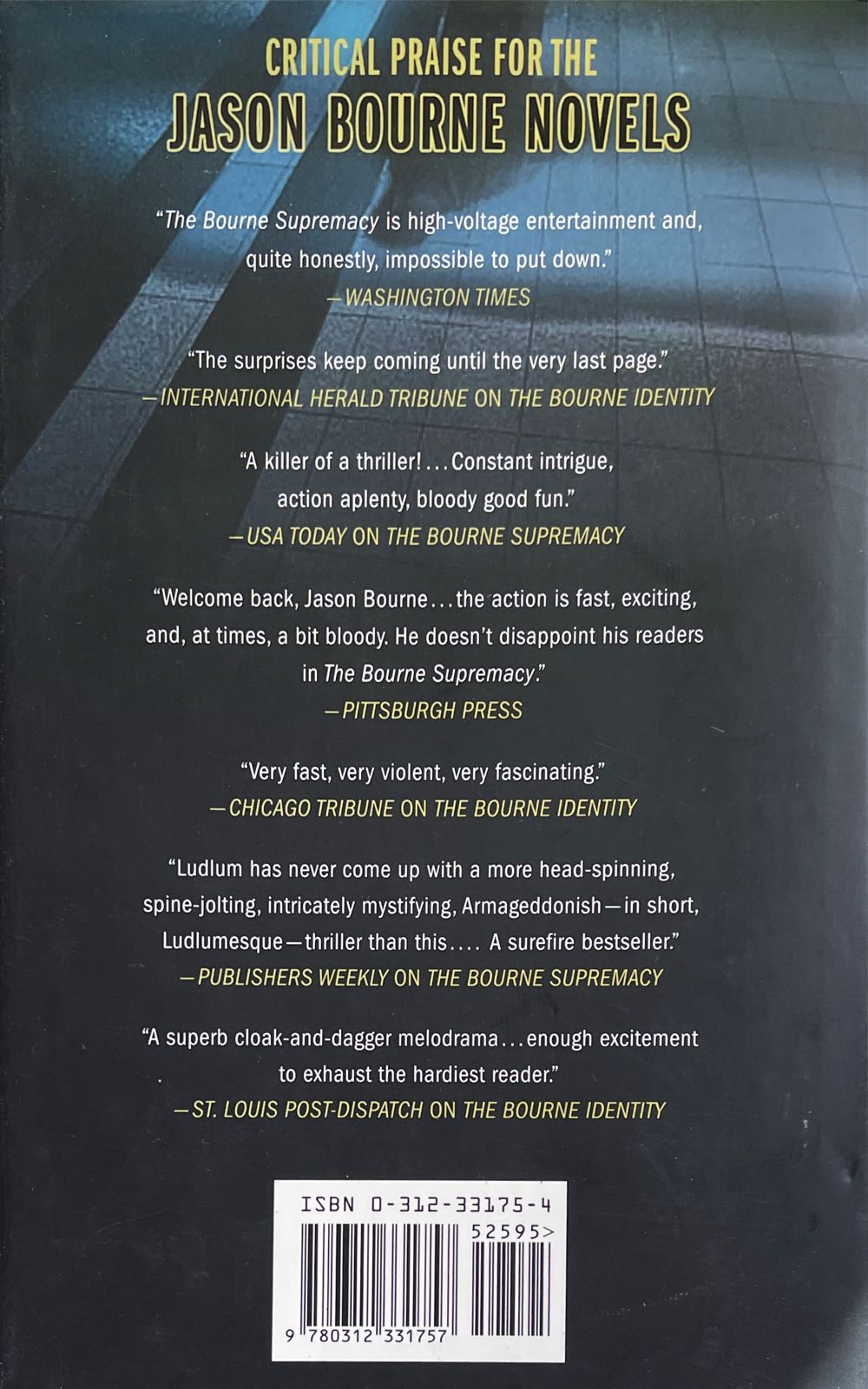 Jason Bourne:  Book #4 The Bourne Legacy - Robert Ludlum (St. Martin’s Press - Hardcover) book collectible [Barcode 9780312331757] - Main Image 3