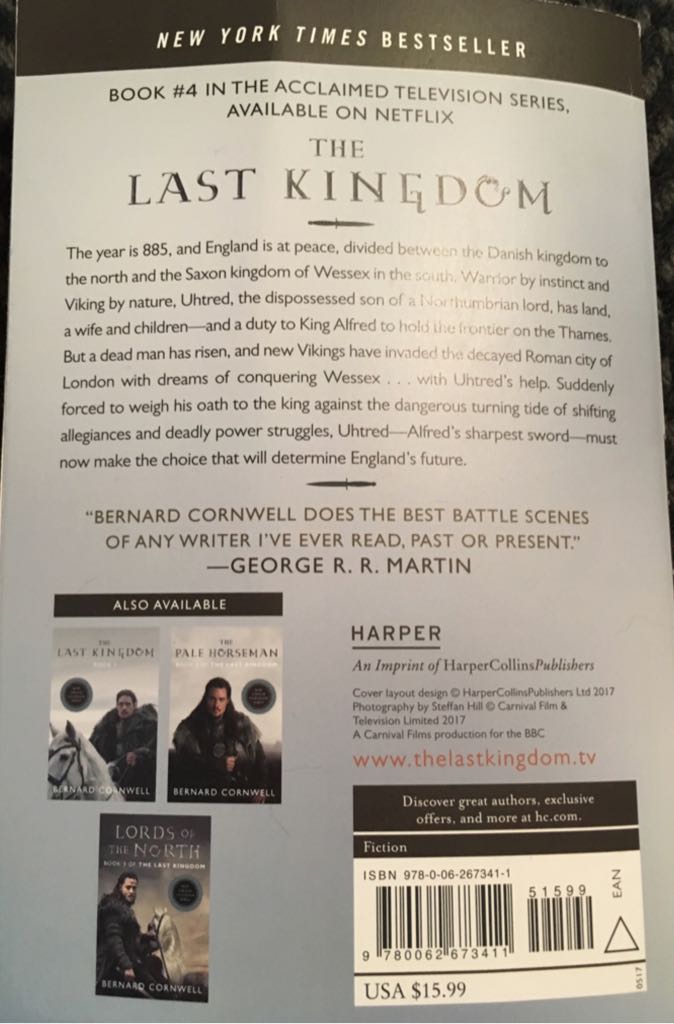 Sword Song - Bernard Cornwell (Harper Paperbacks) book collectible [Barcode 9780062673411] - Main Image 2