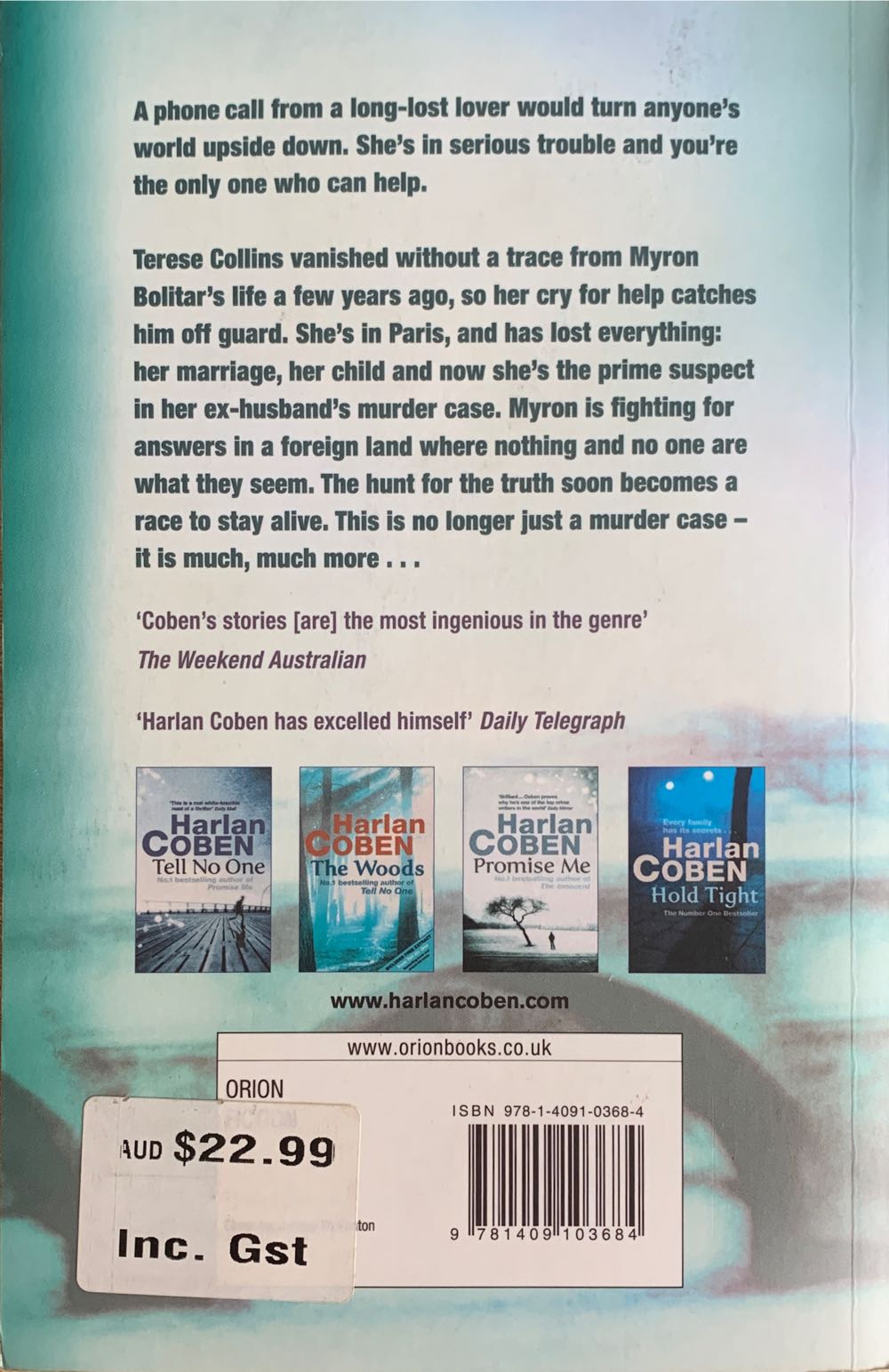 MB9- Long Lost:Myron Bolitar - Harlan Coben (- Paperback) book collectible [Barcode 9781409103684] - Main Image 2