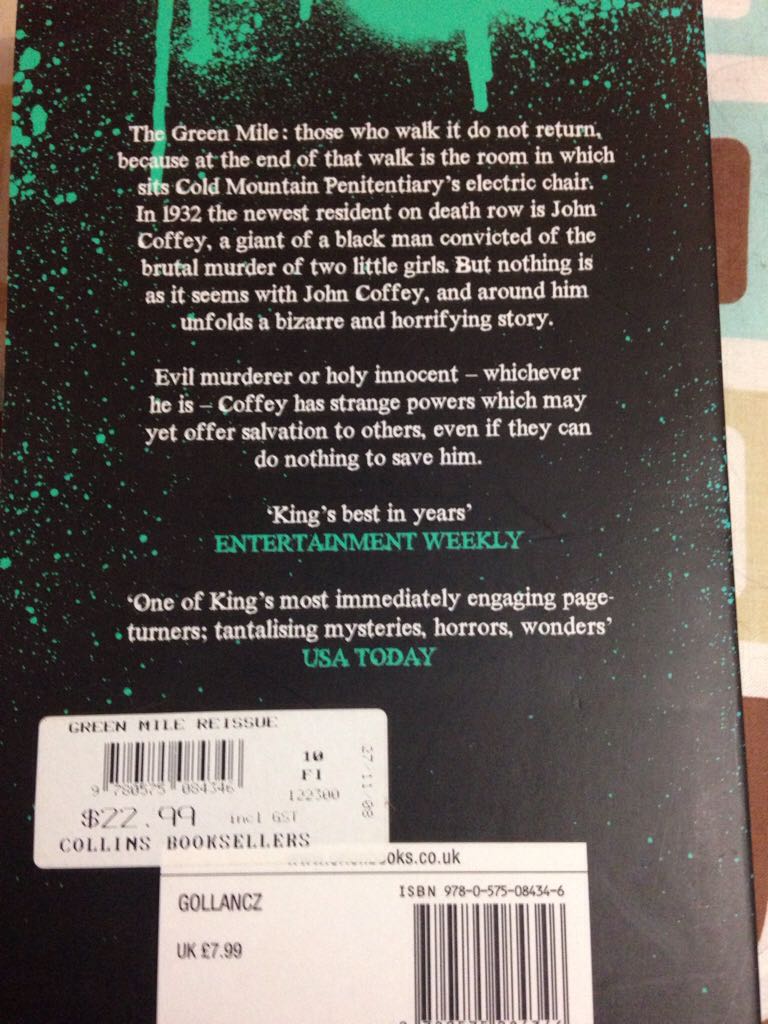 The Green Mile - Stephen King (- Paperback) book collectible [Barcode 9780575084346] - Main Image 2
