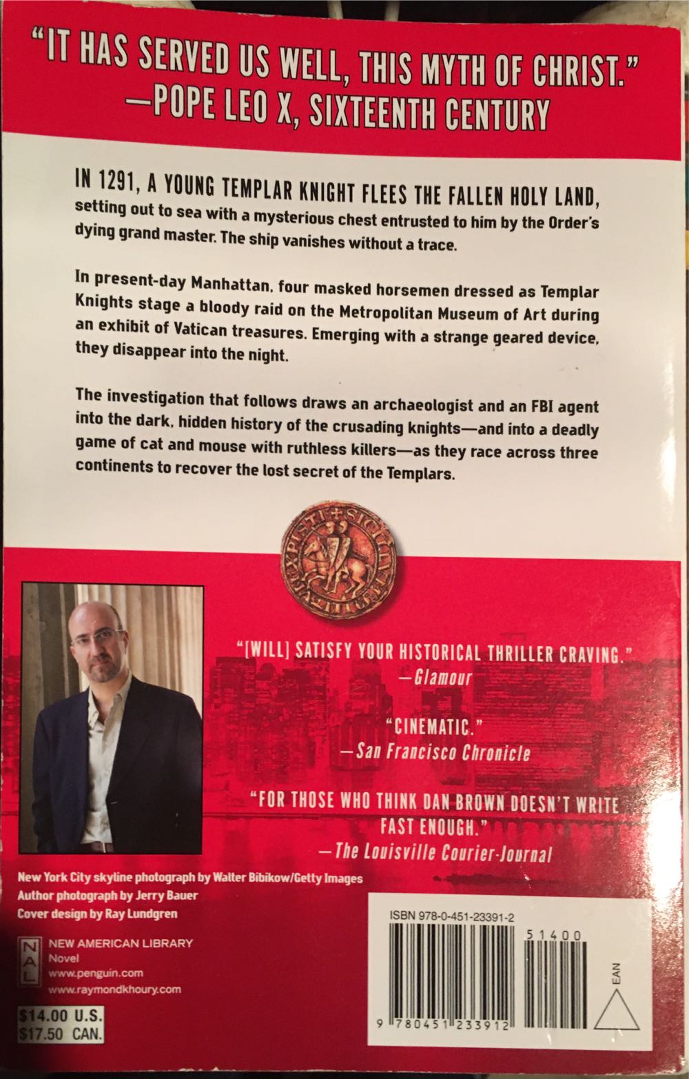 The LAST Templar - Raymond Khoury (New Amer Library) book collectible [Barcode 9780451233912] - Main Image 2