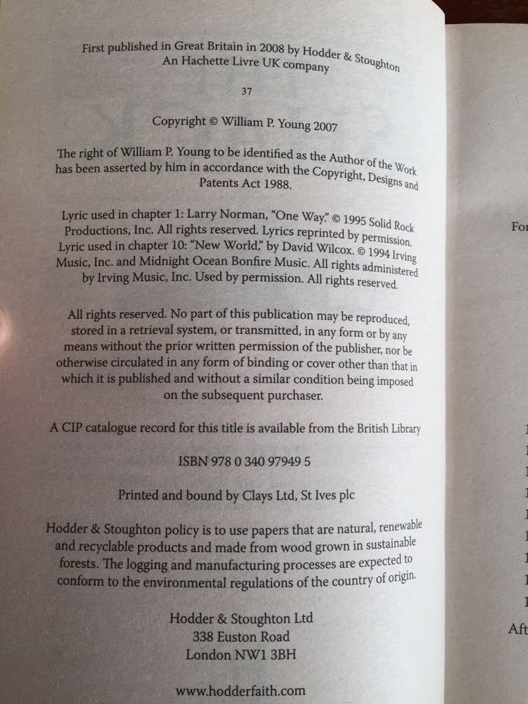 The Shack - William P Young (Hodder - Paperback) book collectible [Barcode 9780340979495] - Main Image 2