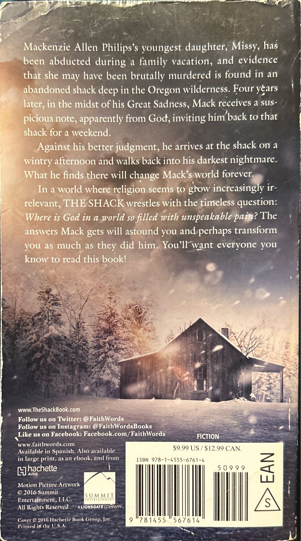 The Shack - William Paul Young (Windblown Media - Paperback) book collectible [Barcode 9781455567614] - Main Image 2