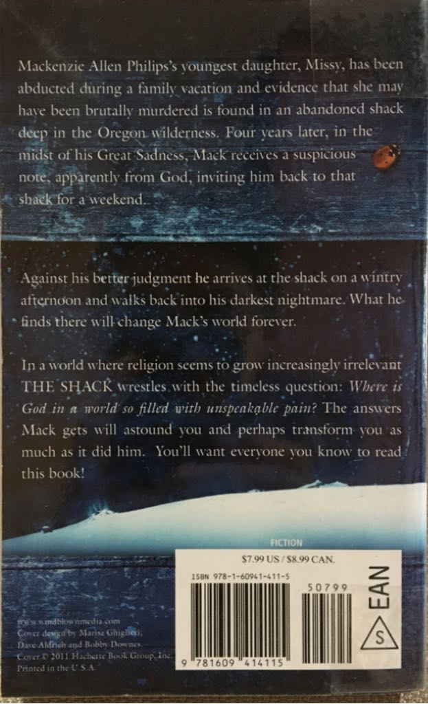 Shack, The - Wm Paul Young (Windblown Media - Paperback) book collectible [Barcode 9781609414115] - Main Image 2