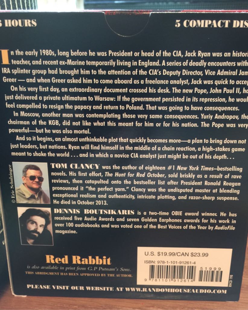 11 - Jack Ryan - Red Rabbit - Tom Clancy (- Audiobook) book collectible [Barcode 9781101912614] - Main Image 2