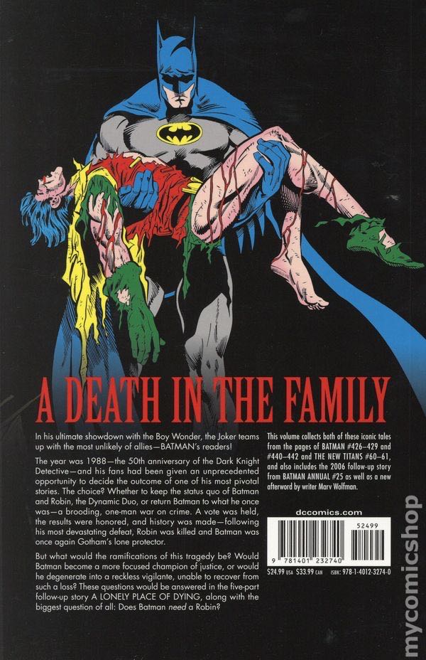 Batman: A Death in the Family - Jim Starlin (DC Comics - Paperback) book collectible - Main Image 3
