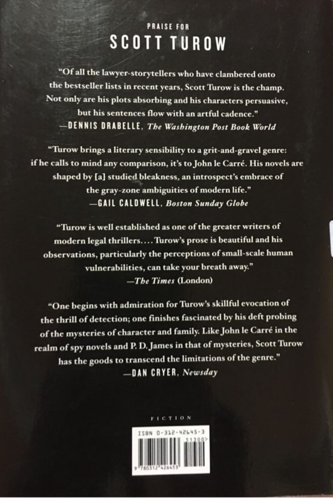 Limitations - Scott Turow (Picador - Trade Paperback) book collectible [Barcode 9780312426453] - Main Image 2