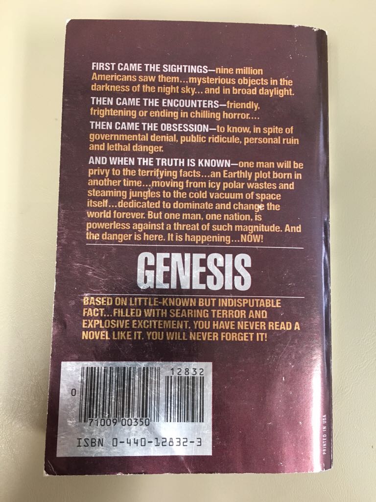 Genesis - W.A. Harbinson (Dell - Paperback) book collectible [Barcode 9780440128328] - Main Image 2