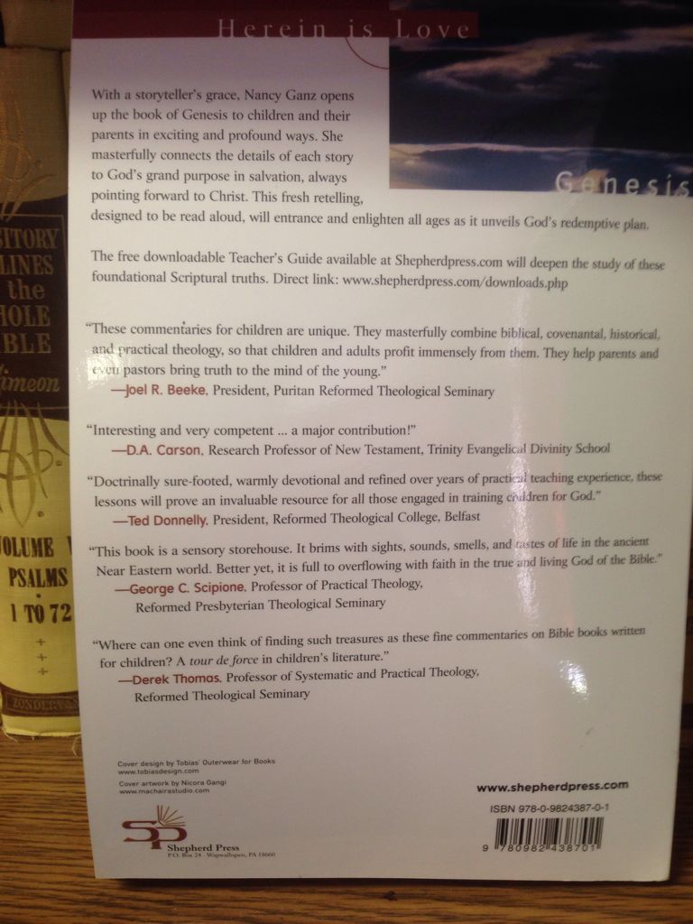 Genesis - Nancy E. Ganz (Shepherd Press) book collectible [Barcode 9780982438701] - Main Image 2