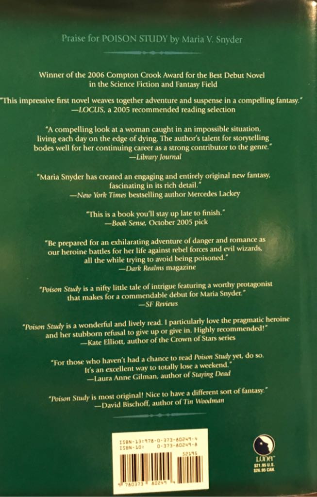 Magic Study - Maria V. Snyder (Mira Books - Paperback) book collectible [Barcode 9780373802494] - Main Image 2